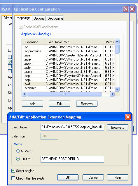 IIS mapping